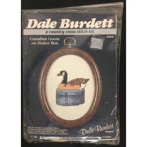 Canadian Goose on Shaker Box Country Cross Stitch Kit with Frame NOS ©1985